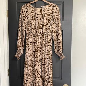SHEIN cheetah midi dress